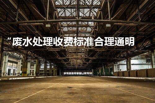“废水处理收费标准合理通明，助力绿色环保事业蓬勃进展”