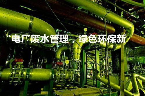 “电厂废水管理，绿色环保新篇章”