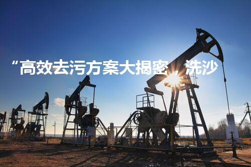 “高效去污方案大揭密，洗沙废水处理轻松销售”