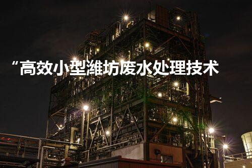 “高效小型潍坊废水处理技术解析”