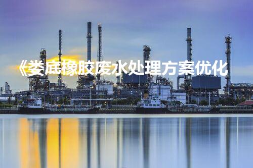 《娄底橡胶废水处理方案优化》