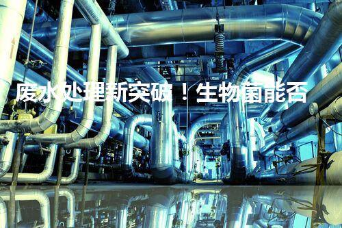 废水处理新突破！生物菌能否化解全球水污染危机？
