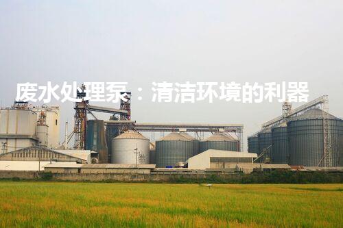 废水处理泵：清洁环境的利器还是潜在的危机？