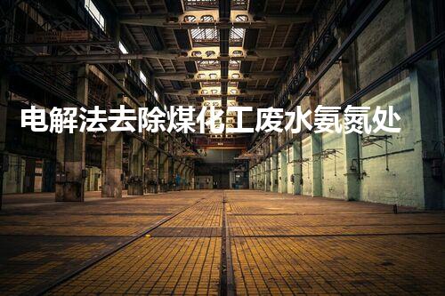 电解法去除煤化工废水氨氮处理技术及应用研究